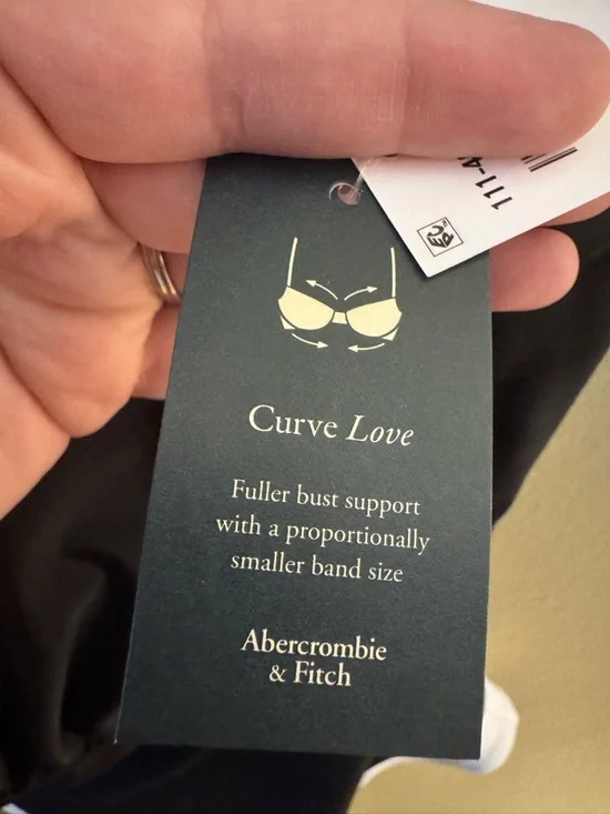 Abercrombie & Fitch Black Swim One-Piece with White Trim - Picture 5 of 8